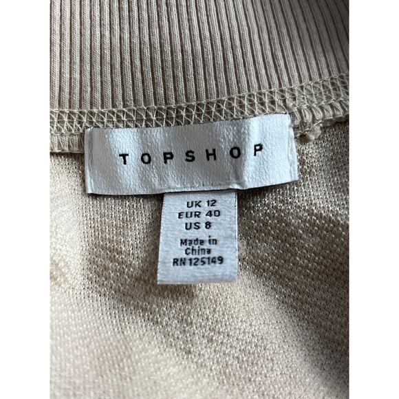 Topshop Teddy Fleece Quarter‎ Zip Sweater Size 8 - Picture 5 of 6